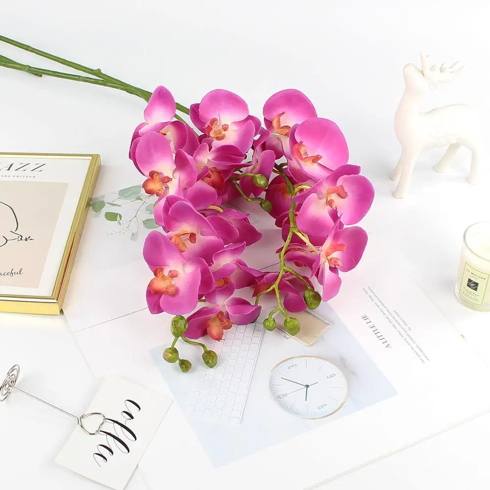 Искусственные Шелковые орхидеи 35 &quotИскусственный фаленопсис цветы Спрей с