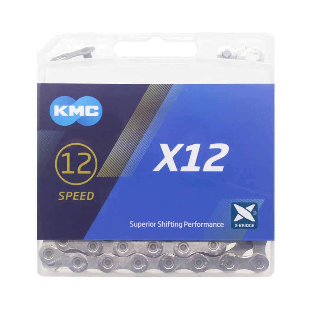 X12 Silver 126L KMC велосипедная цепь X8 X9 X10 X11 X12 велосипедная цепь 8/9/10/11/12 скоростная дорога MTB шатун Shimano/SRAM 8 9 10 11 12s переключатель 116L - Цвет: X12 Silver 126L
