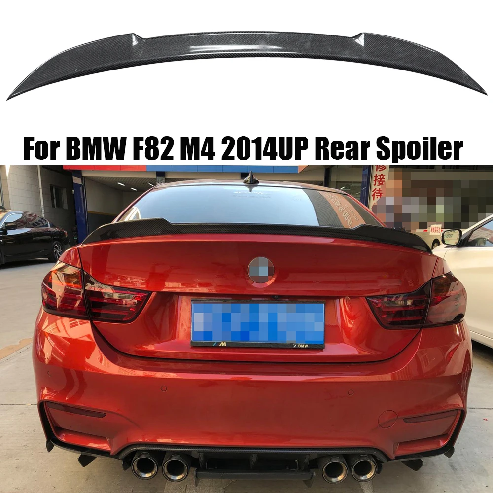 

For BMW F82 M4 2014UP Real Carbon Fiber Rear Trunk Wing Boot Spoiler CS Style Auto Tuning