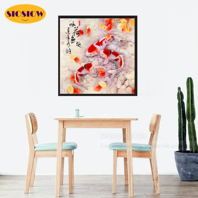 5d Diy Алмазная мозаика вышивка Стразы Круглый аквариум Даймонд 3d картина