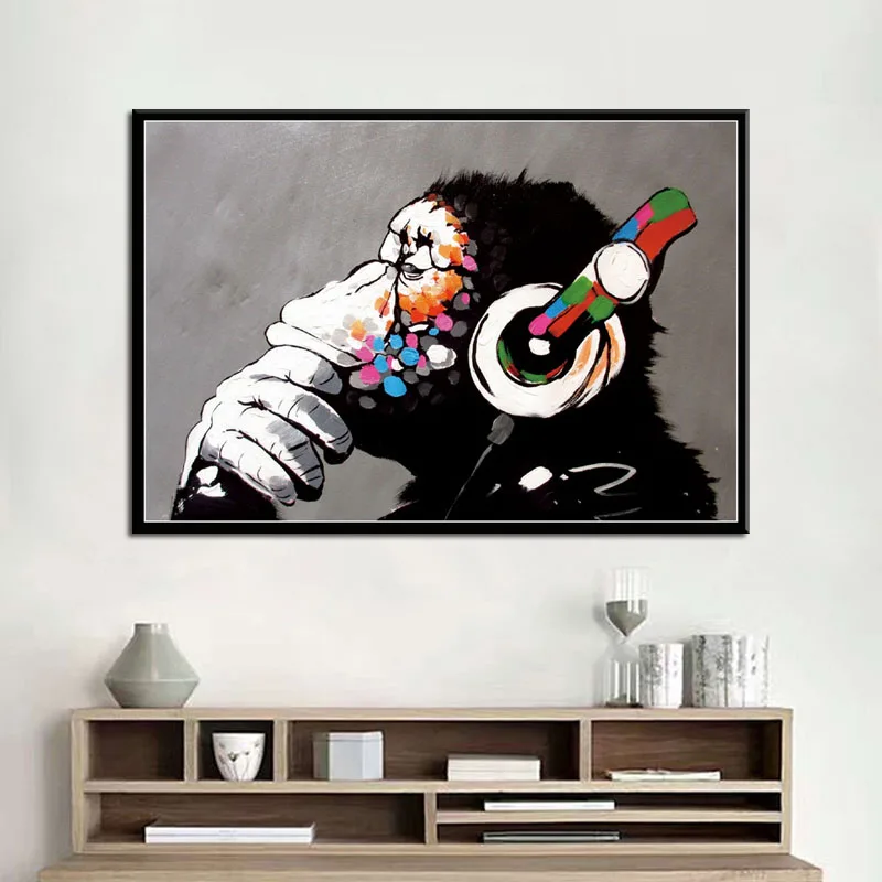 Banksy граффити современное искусство уличное искусство Искусство Живопись Шелковый Холст плакат настенный домашний декор