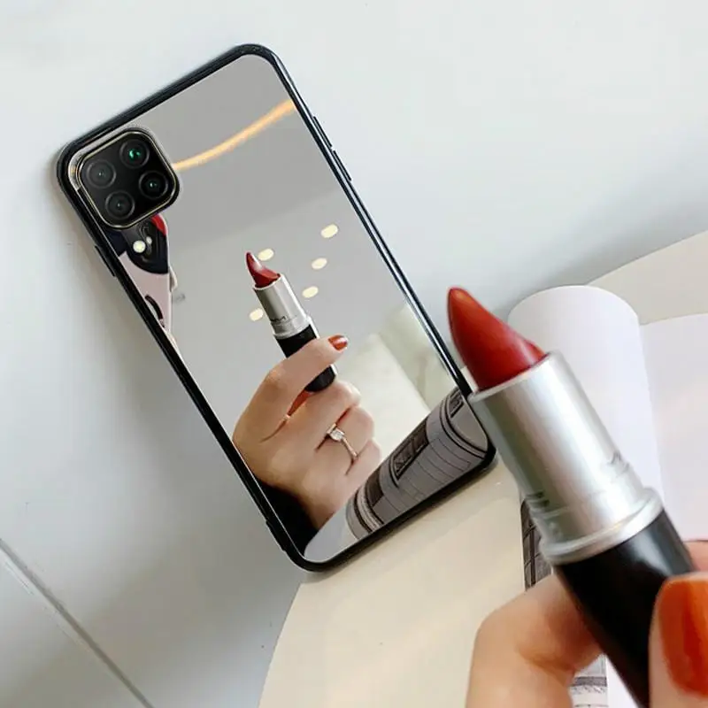 Чехол для телефона Huawei P40LiteE P30 P20 Honor 20 Lite мягкий чехол из ТПУ с зеркалом макияжа 9A 9C