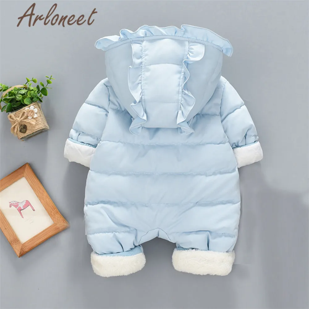 ARLONEET/пальто с героями мультфильмов; зимнее пальто для маленьких девочек; комбинезон на молнии; Верхняя одежда с капюшоном; хлопковое Детское пальто; пуховик для девочки