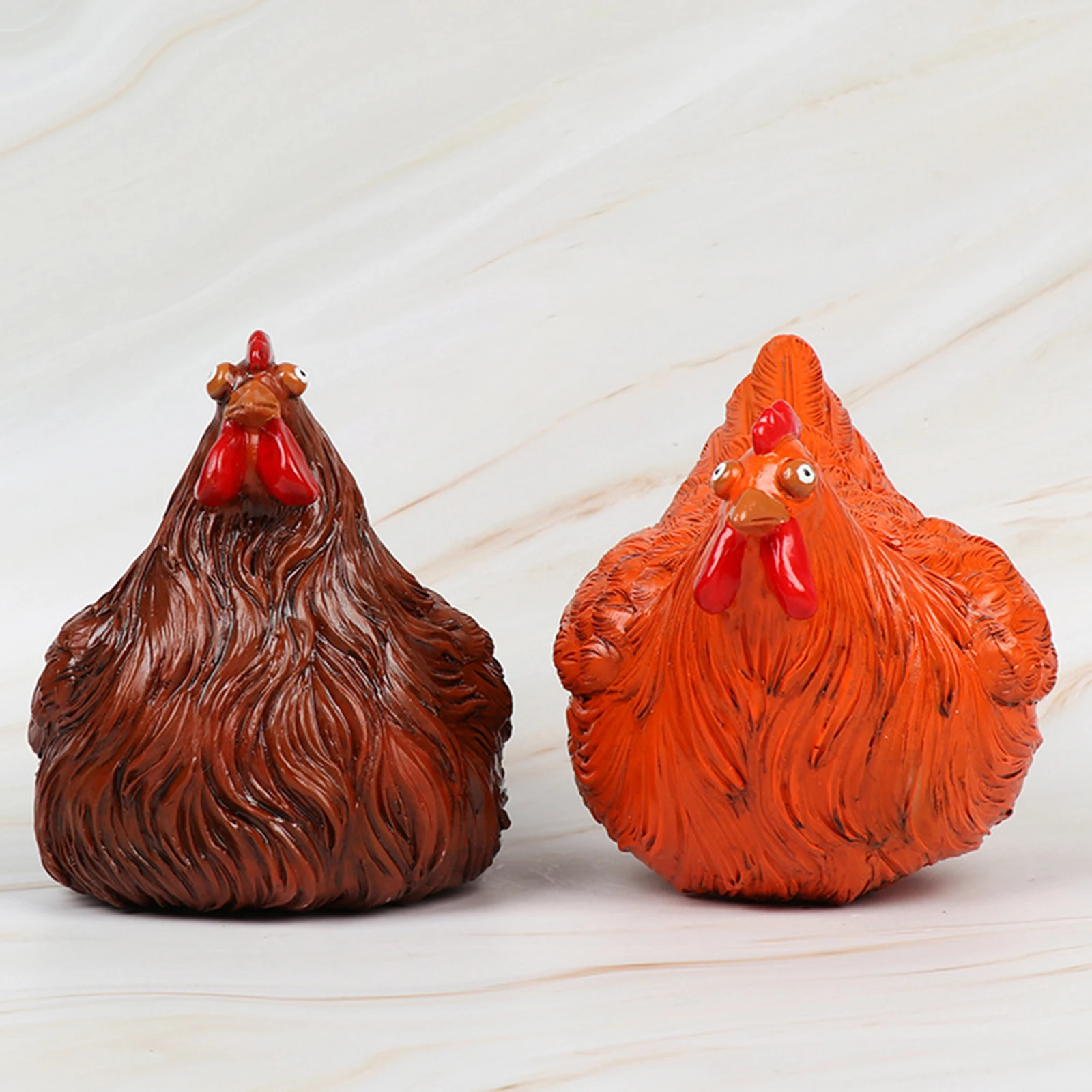 

Chicken Family Garden Statues Resin Rooster Ornament Indoor Outdoor Decoration For Yard Patio Lawn Home