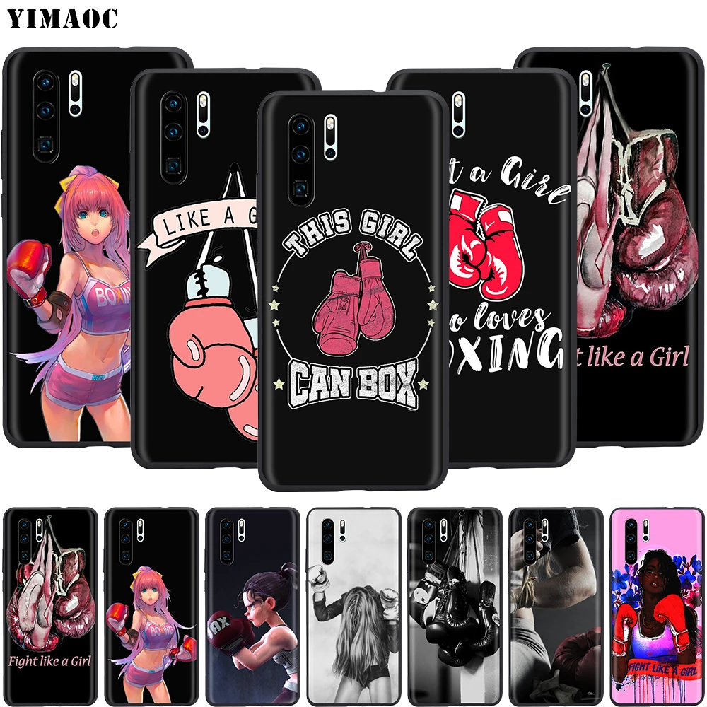 Боксерские перчатки YIMAOC силиконовый чехол для девушек Huawei Mate 10 P8 P9 P10 P20 Lite Pro P Y7 Y9