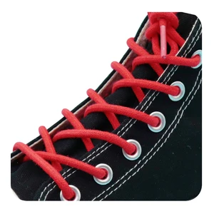 Шнурки для женщин Weiou, водостойкие, желтыекрасные, Круглые, 5 мм, 100%, хлопковый, вощеный