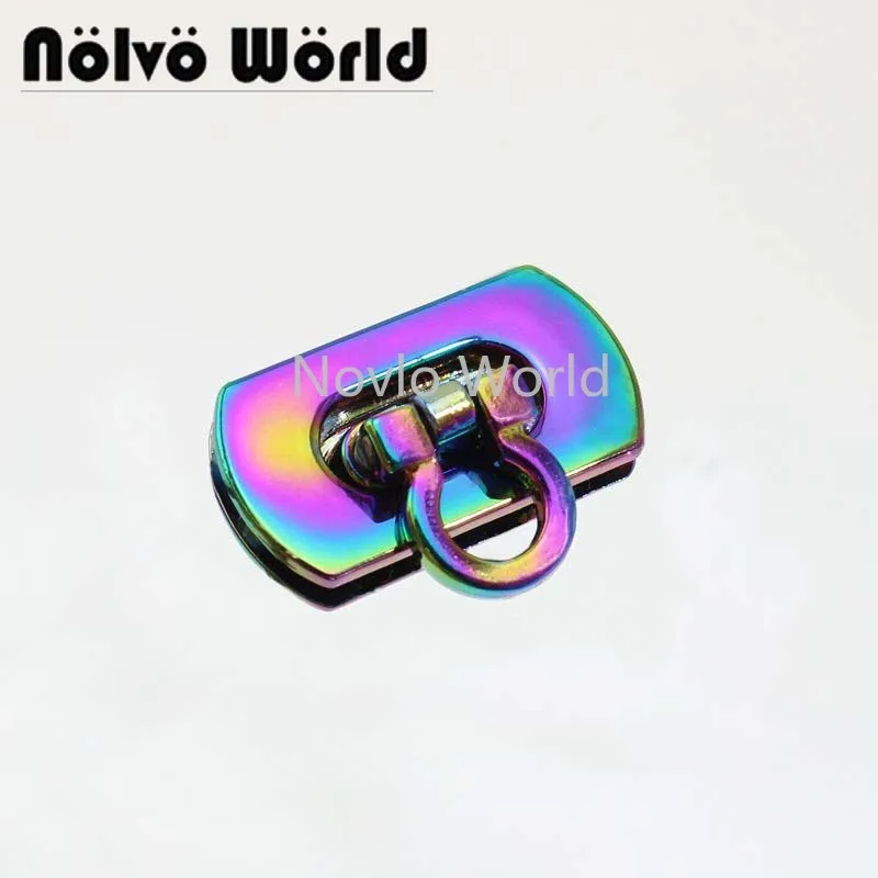 Мир Nolvo 5 20 100 шт. 30*27 мм Радужная отделка Кошелька Флип замки изготовление на