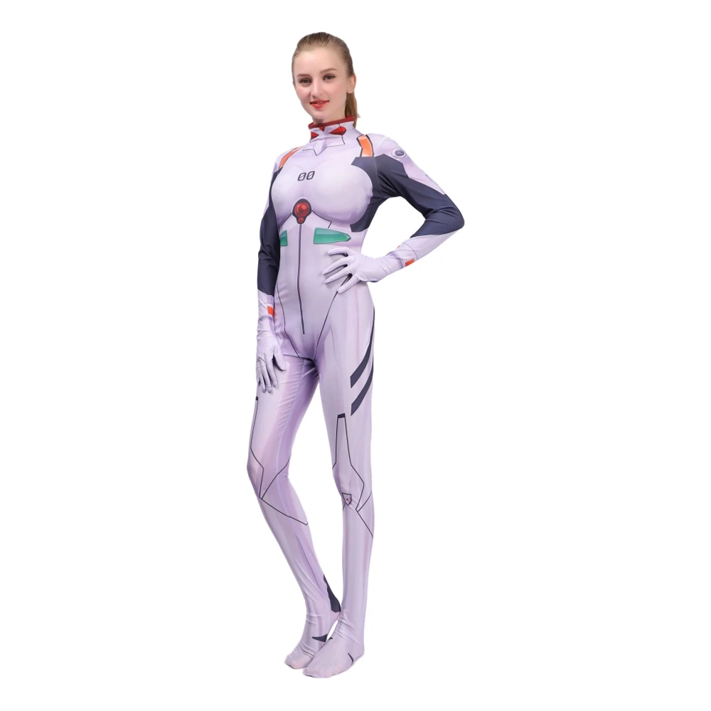 Костюм для косплея аниме Ayanami Rei Soryu цельный комбинезон унисекс костюм зентай 2019 |
