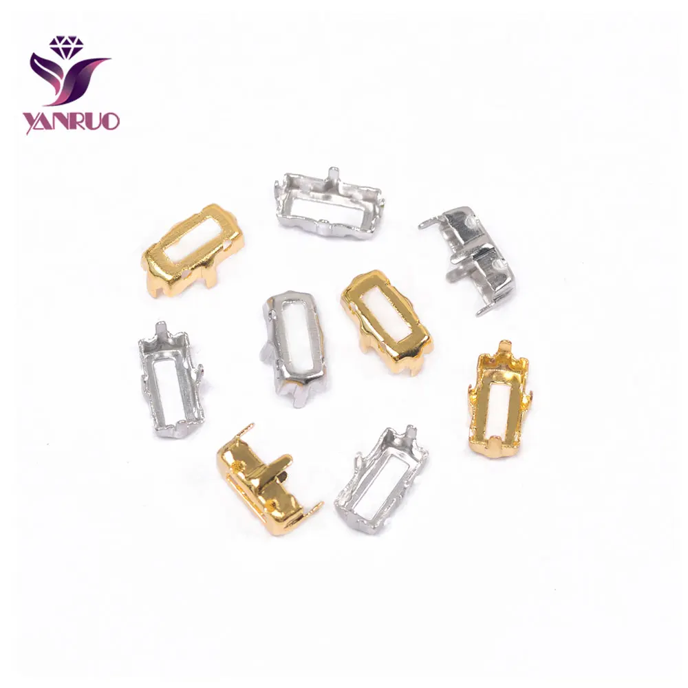 YANRUO 4501 4527 4610 Прямоугольная Фоторамка медные серебряные золотые настройки Шитье с