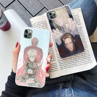attack on titan phone case candy color for iphone 6 6s 7 8 11 12 xs x se 2020 xr mini pro plus max mobile bags anime cartoon