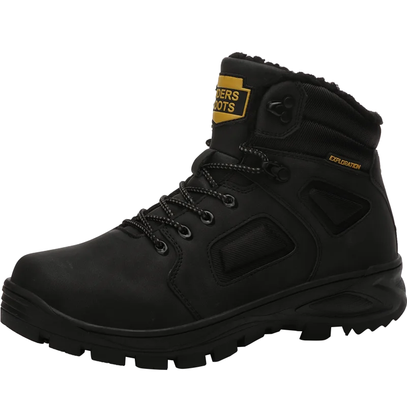 Зимняя обувь с мехом внутри теплые уличные мужские треккинговые ботинки