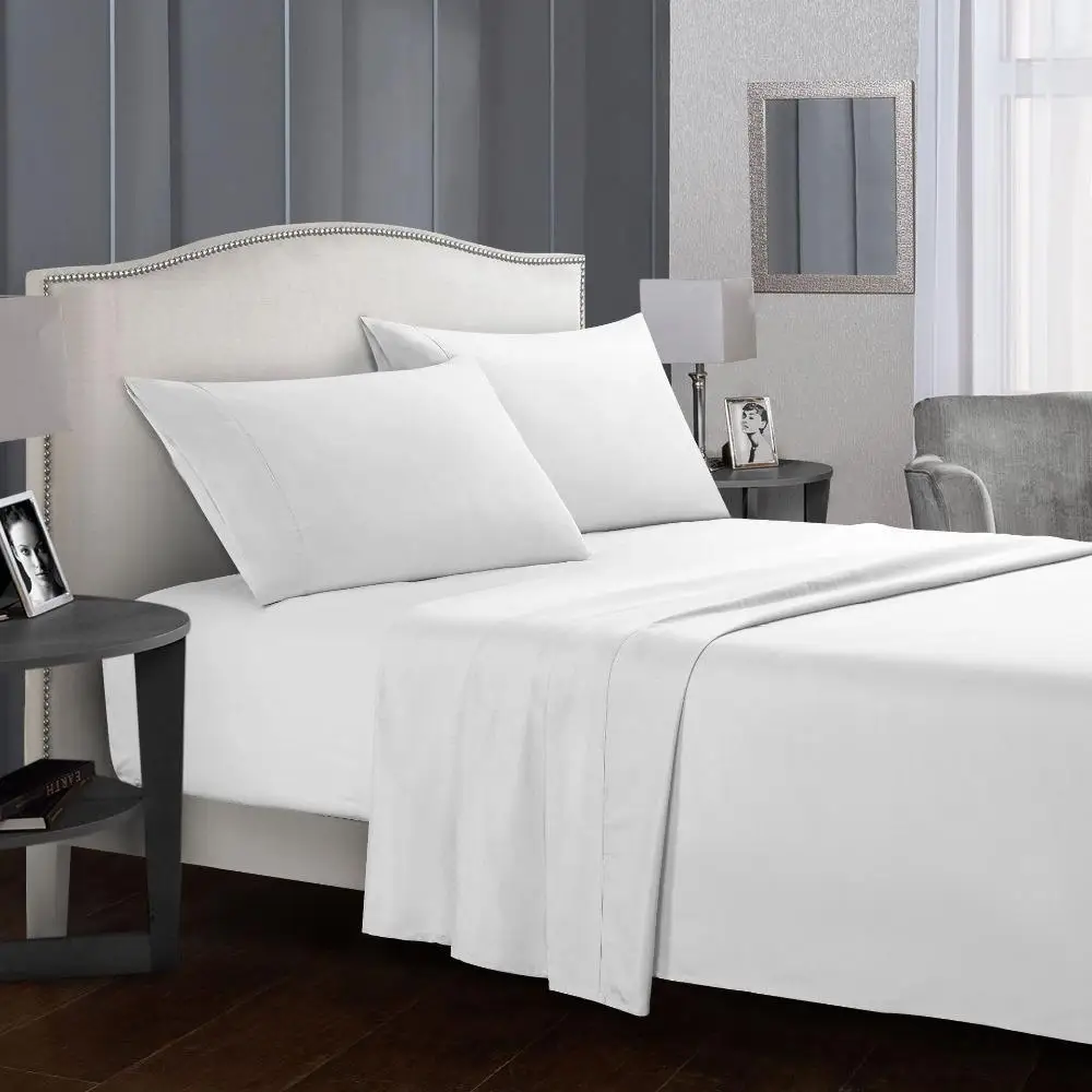

32 Solid color Bed sheet sets Flat Sheet+Fitted Sheet+Pillowcase Queen/ King Size 15 Colors Soft comfortable Bedding Set