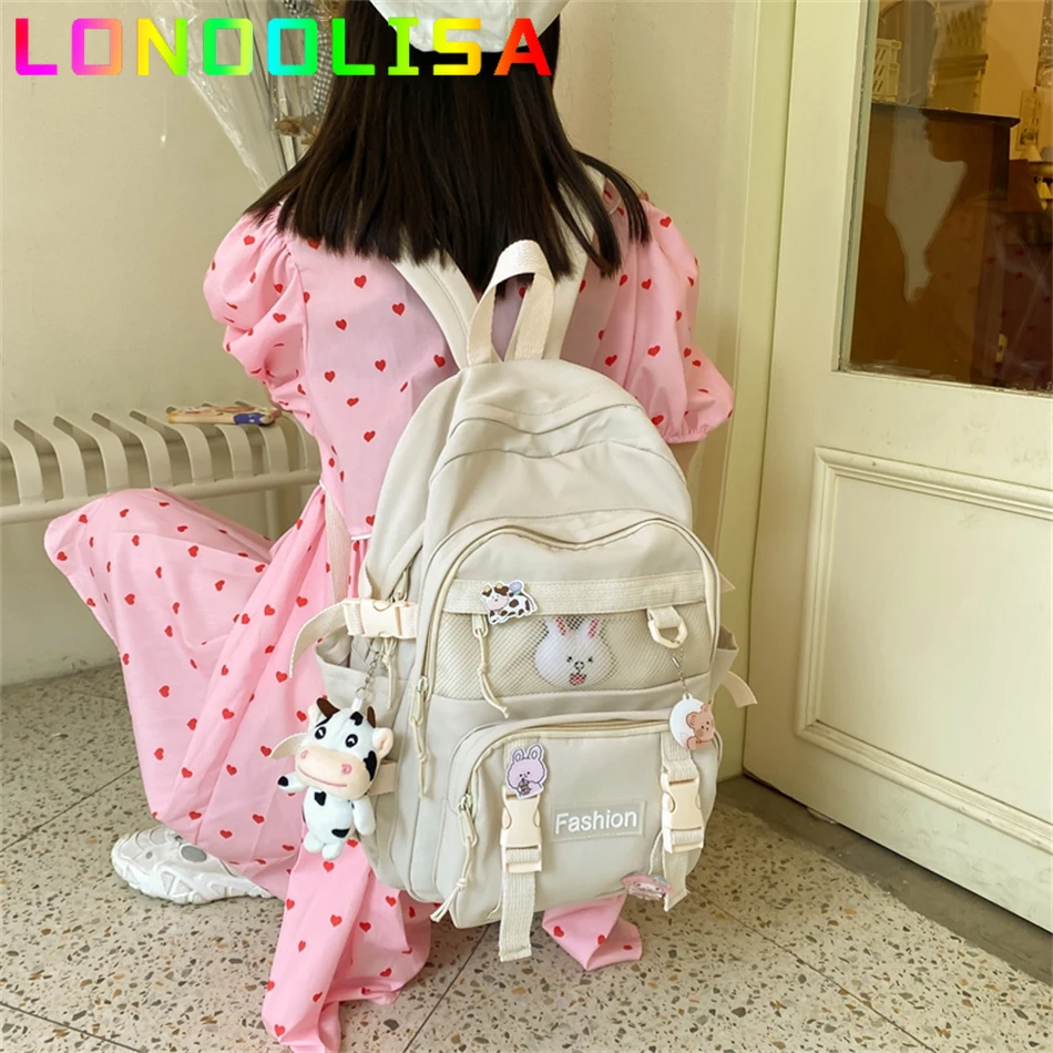 Модный женский нейлоновый сетчатый тканевый рюкзак дорожные сумки для девочек