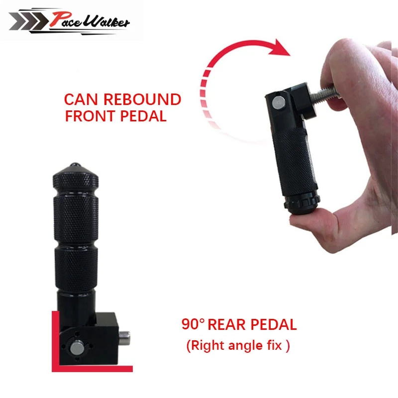 Черные мотоциклетные детали CNC алюминиевые универсальные подножки для мотоцикла