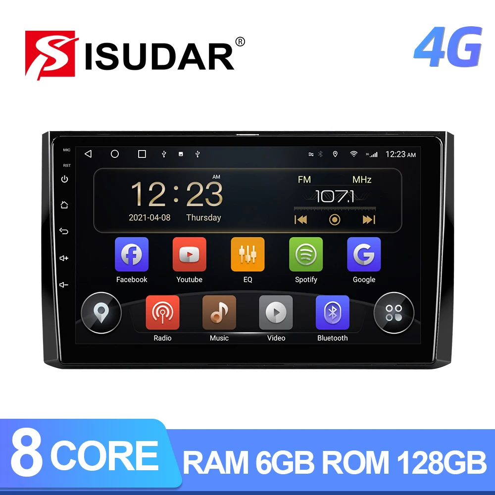 Автомагнитола ISUDAR T72 Android 10 для Skoda Kodiaq 2017 2018 2019 GPS CANBUS Автомобильный