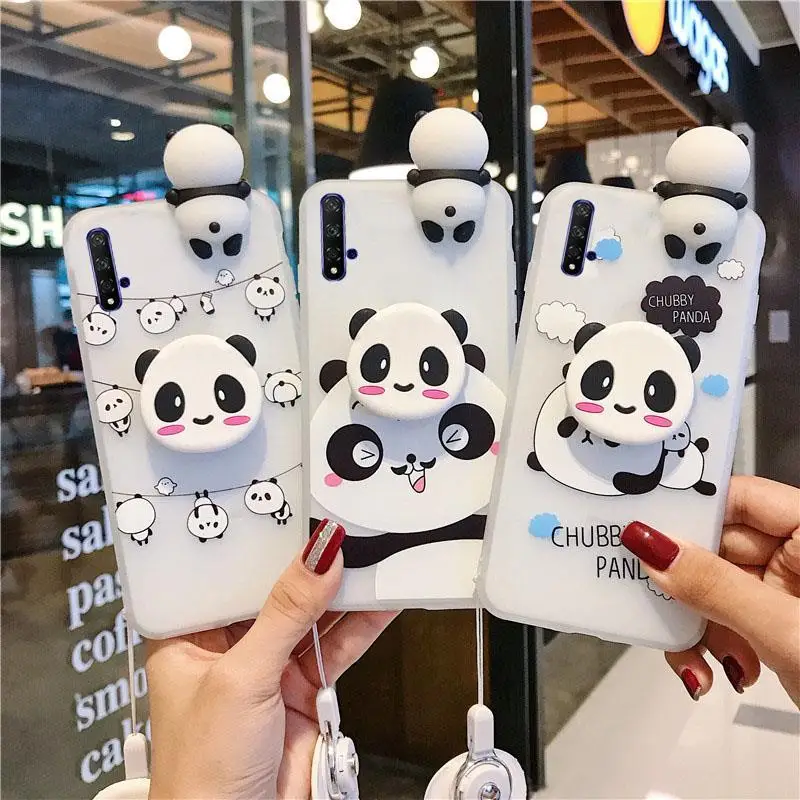 

Cute Soft TPU Case For iPhone 6 6S 7 8 Plus 3D Kawaii Panda Silicone Cover For iPhone X 12 11 Pro XS Max XR Phone Cases Gifts