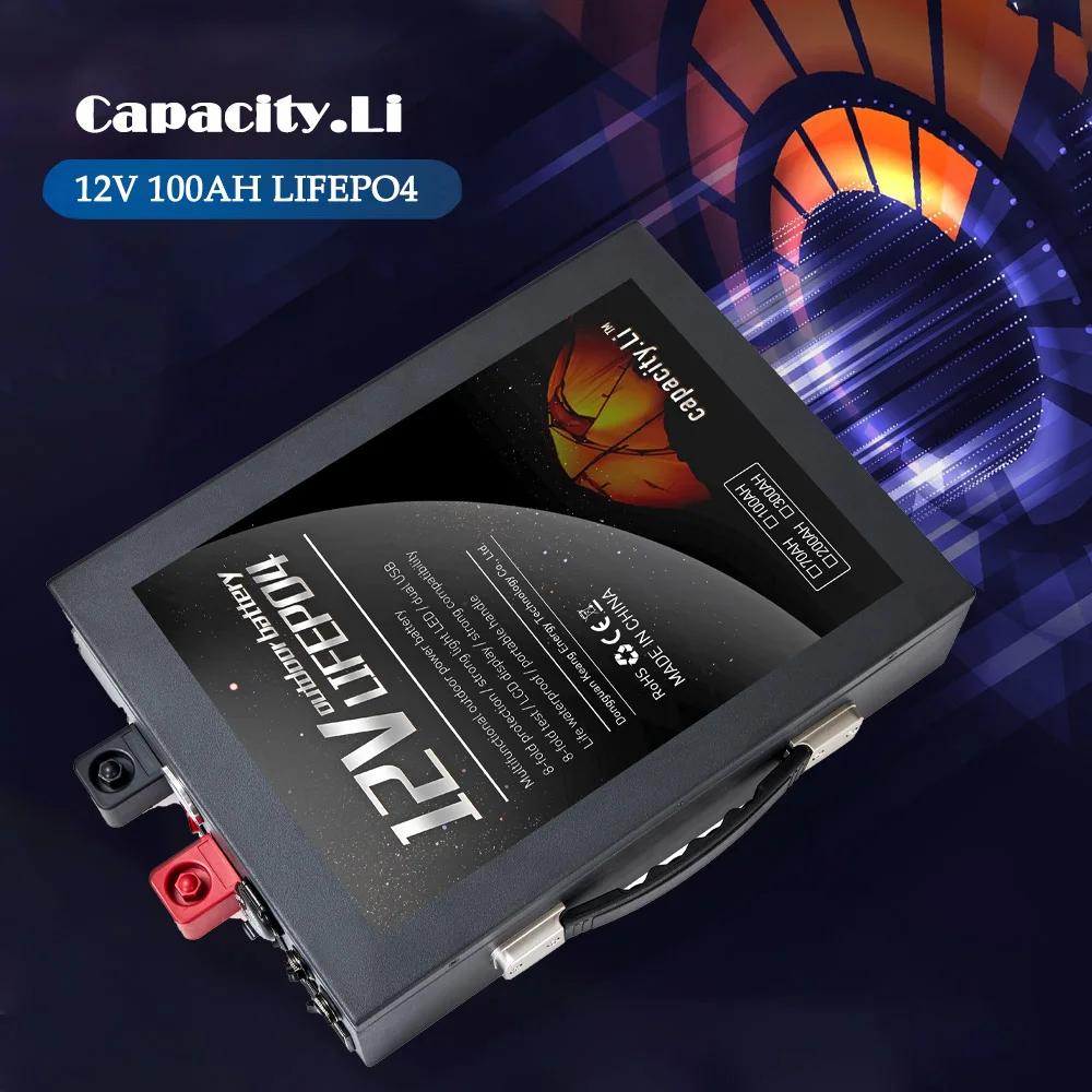 Литиевая аккумуляторная батарея lifepo4 12 В 100 Ач 55 с BMS для использования вне