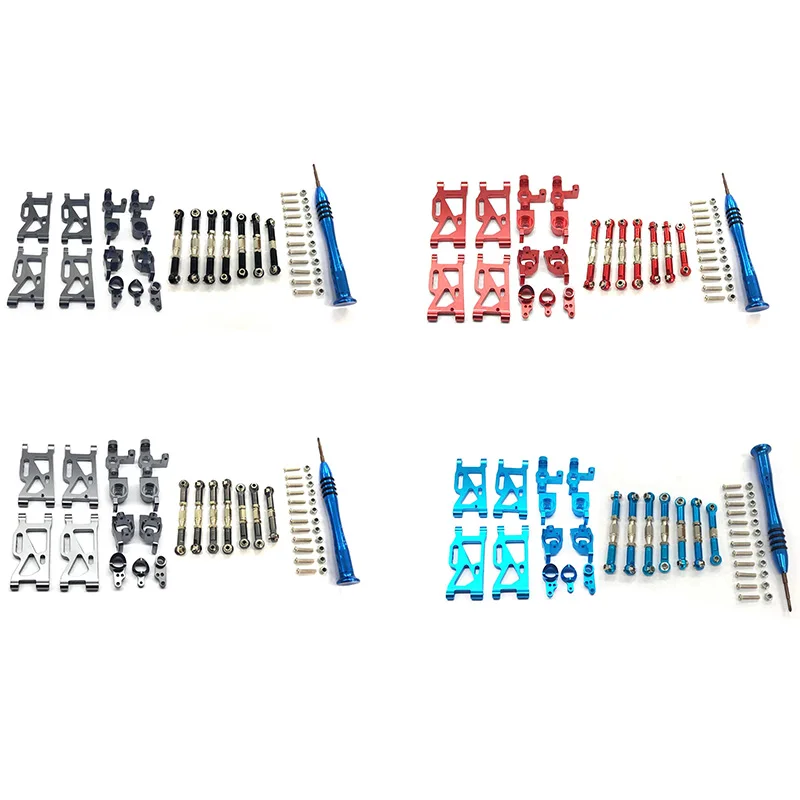 

for WLtoys 1:14 144001 RC Car Upgrade Parts Metal Steering Swing Arm Base C Rear Hub Seat Servo Pull Rod