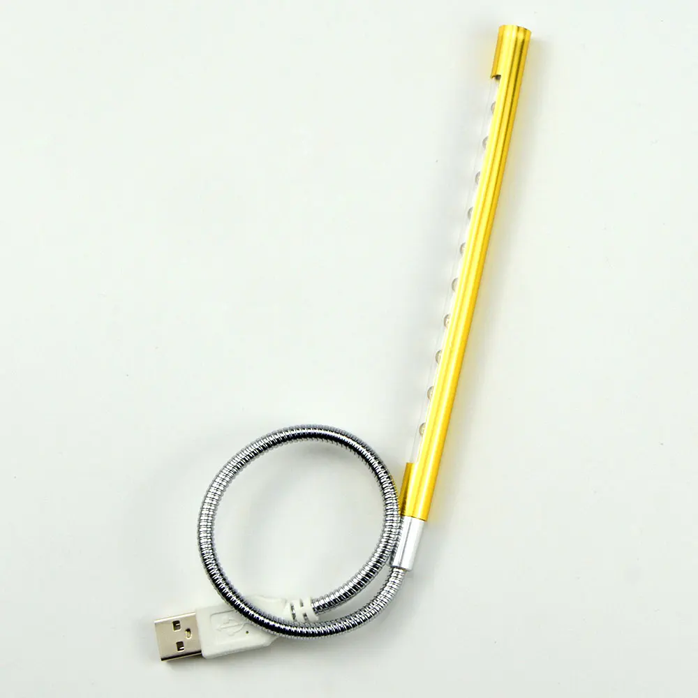 

USB Led Computer Light Mini Metal Flexible Table Lamps Desk Bed Beside Reading PC Power Bank Laptop Keyboard Book Night Lighting