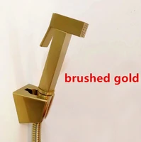brushed gold hand held bidet sprayer brass douche kit toilet shattaf sprayer square copper valve set shower head faucet bg65