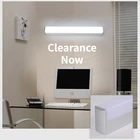 Распродажа Простой настенный светильник светодиодное освещение Зеркала В Ванной Акриловый абажур из нержавеющей стали бра Домашнее освещение 85-265 в для гостиной