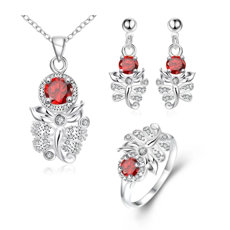 Милые украшения серебряный белый кристалл горячий розовый кубический