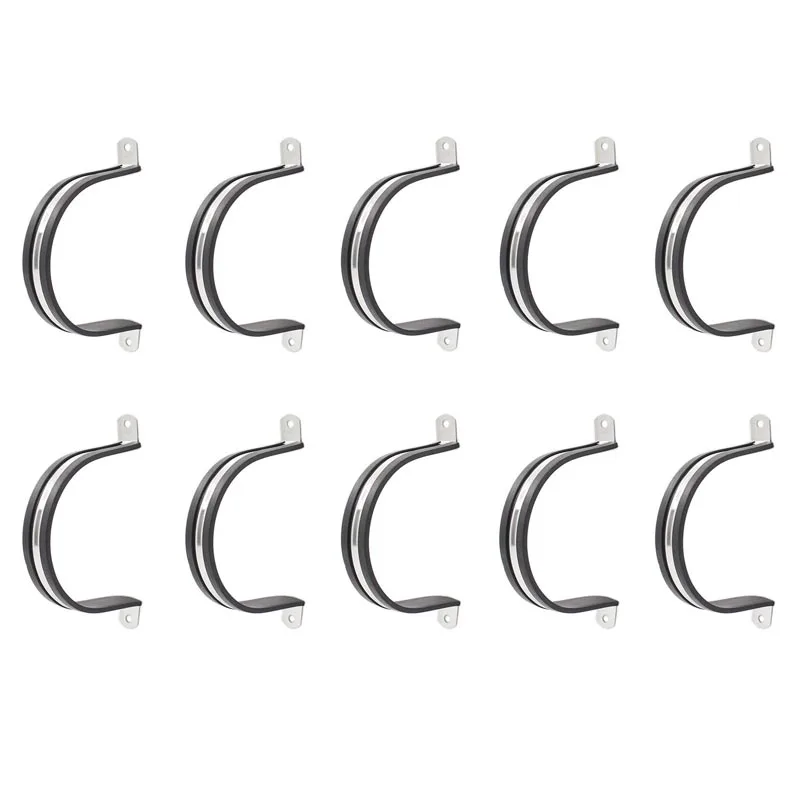 

10Pack Clamp,Stainless Steel Cable Clamp,Pipe Clamp,Tube Clamp,Metal Clamp,Rubber Cushioned Insulated Clamp,Tube Holder for Tube