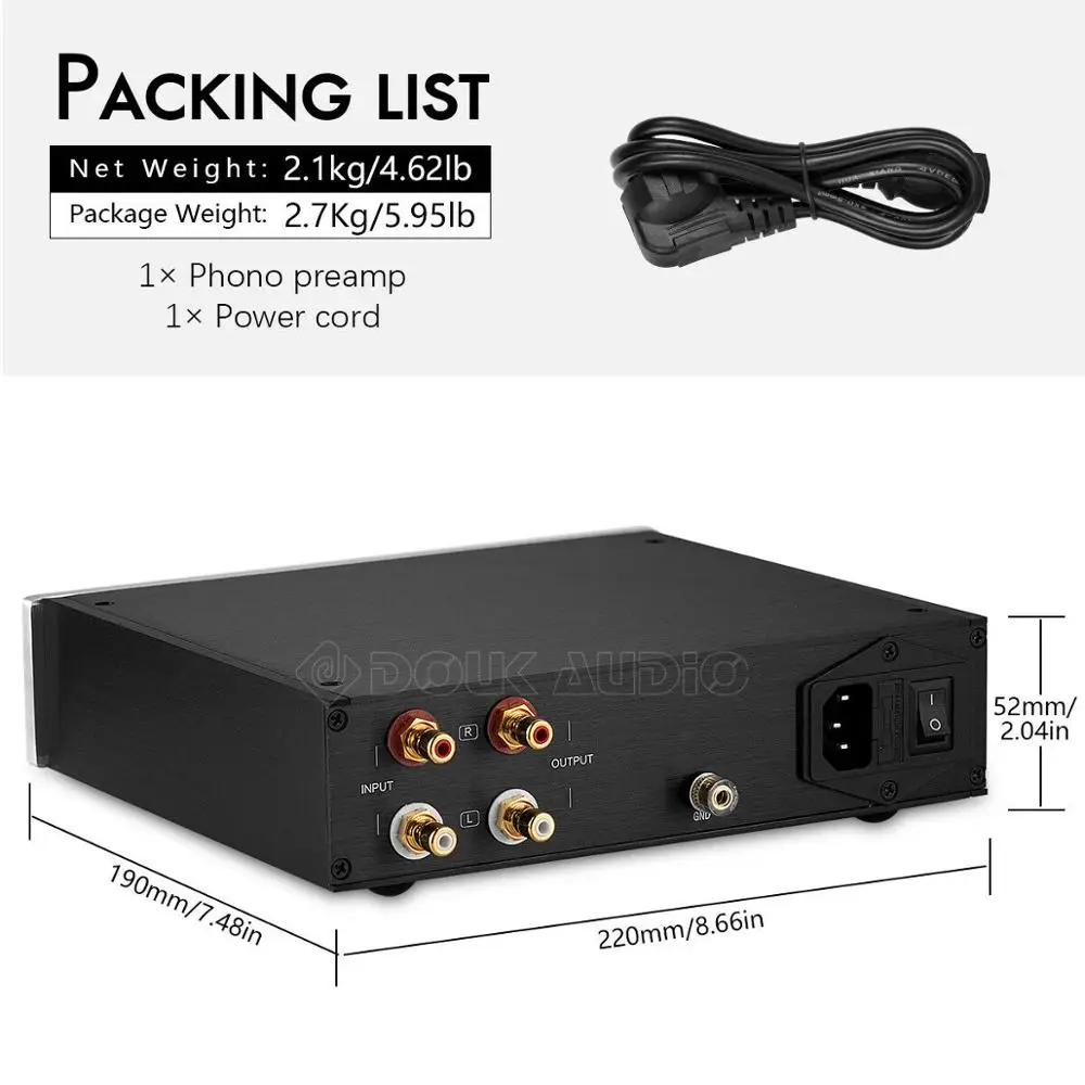Дук аудио Германия двойной мм MC проигрыватель Phono HiFi предусилитель с подвижным