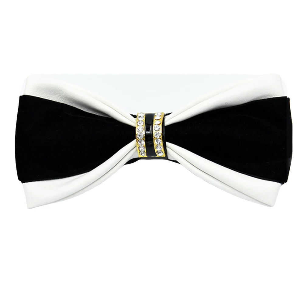 Мужской элегантный бархатный галстук бабочка со стразами Свадебная вечеринка