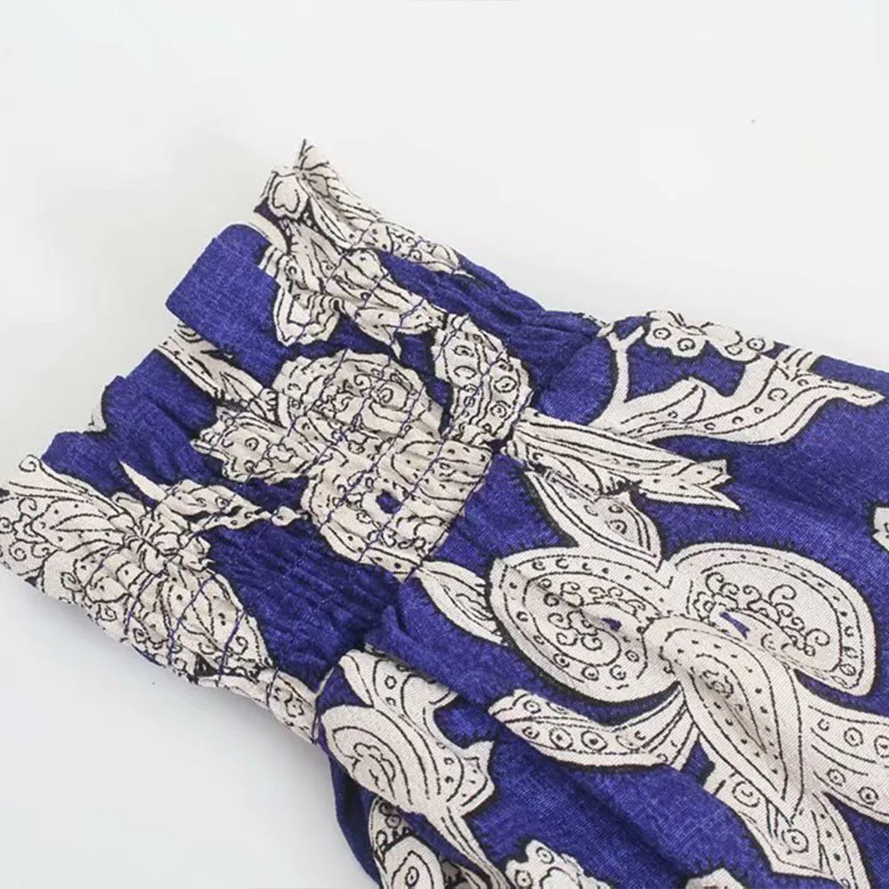 

BM UR HM ZA Women's 2021 Summer New Fashion Casual V-neck Puff Sleeve Stitching Ruffled Loose High Waist Flower Printed Dress