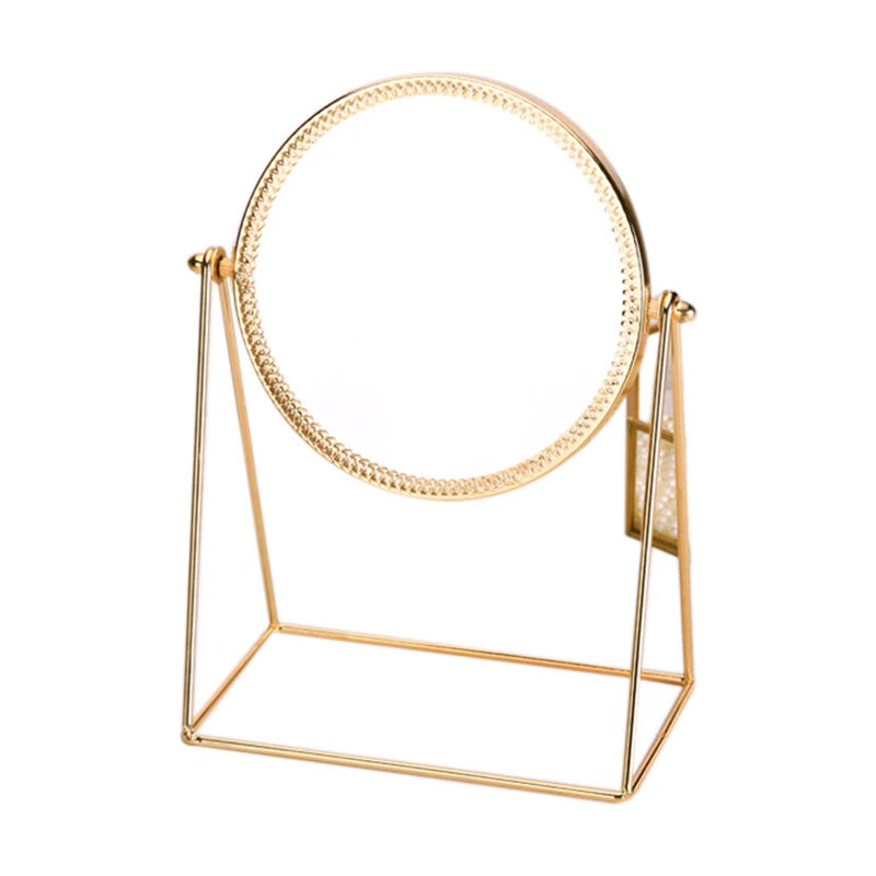 Металлическое декоративное зеркало Дамское настольное для макияжа ремесла