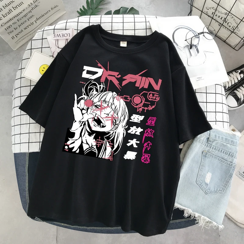 

Summer Female Tee Aesthetic Loose Women T-Shirt Punk Dark Grunge Streetwear Ladies Gothic Top T-Shirts Harajuku Clothes Y2k