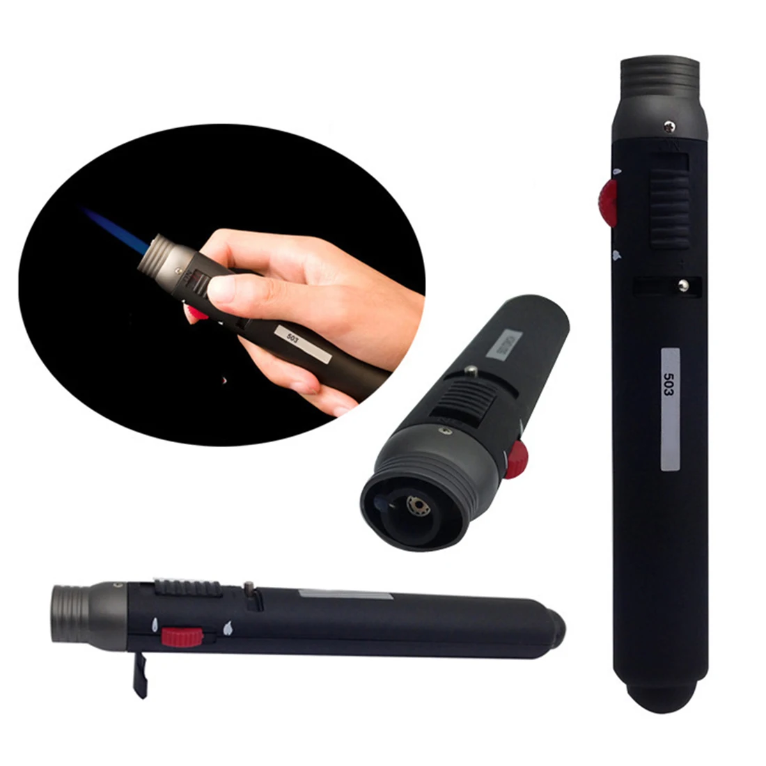 

Outdoor Lighter 1300 Degree Torch Butane Gas Refillable Fuel