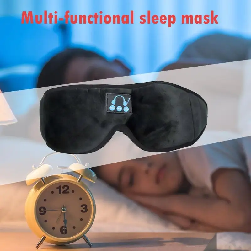 Bluetooth беспроводные стерео наушники 3D маска для сна головная повязка мягкие глаз