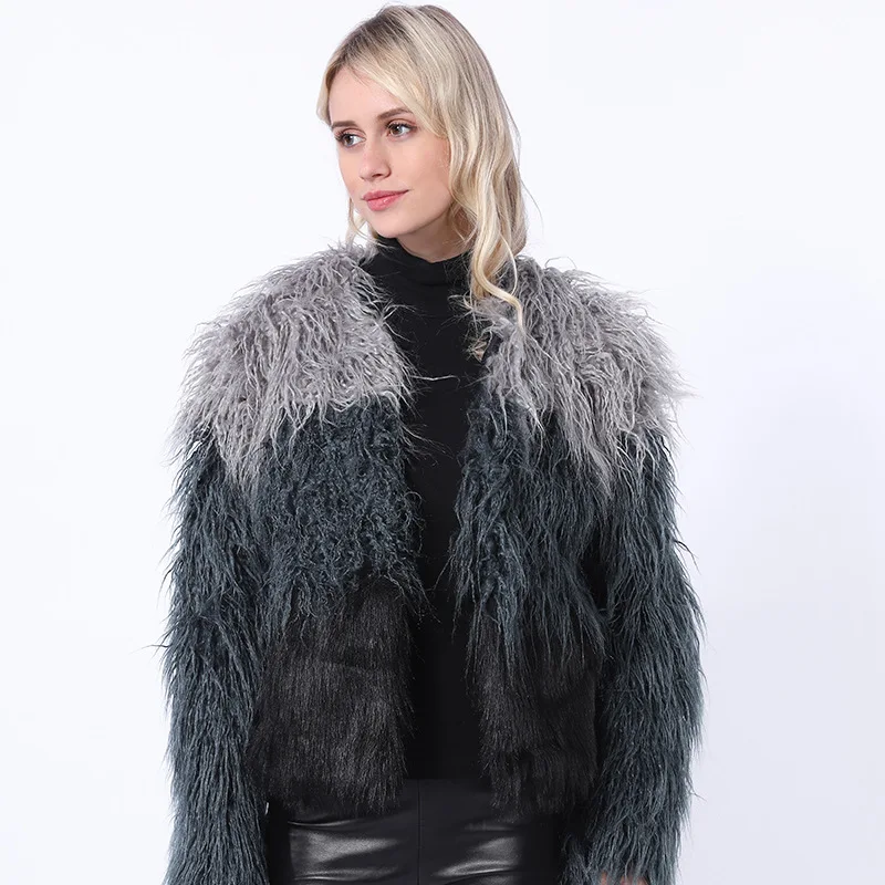 2019 autumn and winter new women's faux fur coat long water velvet fox grass female NV099 | Женская одежда