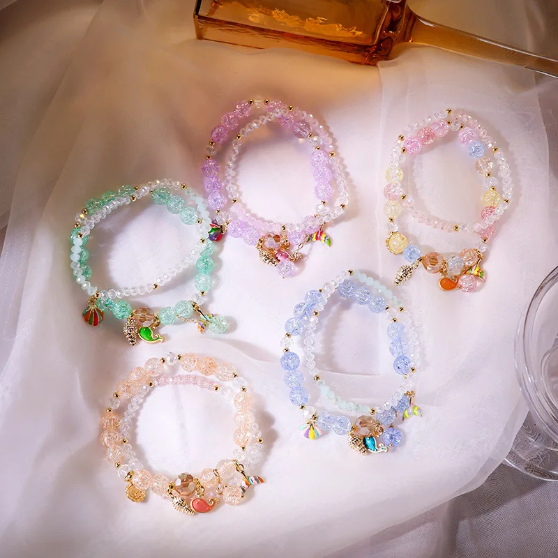 

Korean summer whale tail shell pendant Internet celebrity bracelet for women fashion sweet girl bracelets on hand made jewelry