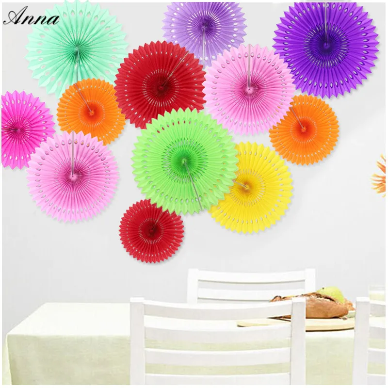 16 дюймов (40 см) полые подвесные бумажные вееры для дома сада свадьбы детского дня