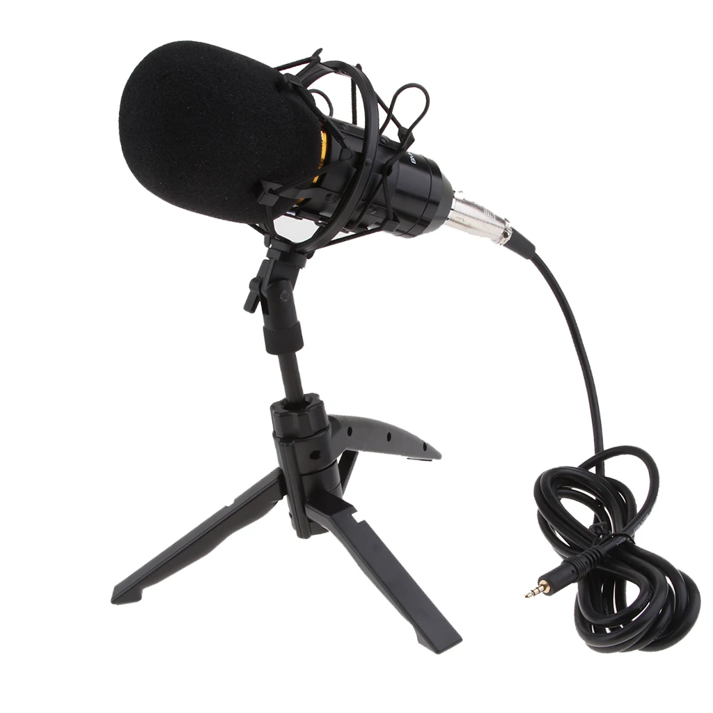 BM800 Plug and Play конденсаторный микрофон, домашняя студия записи вещания интервью караоке с штатив Стенд фильтр ветрозащитный экран