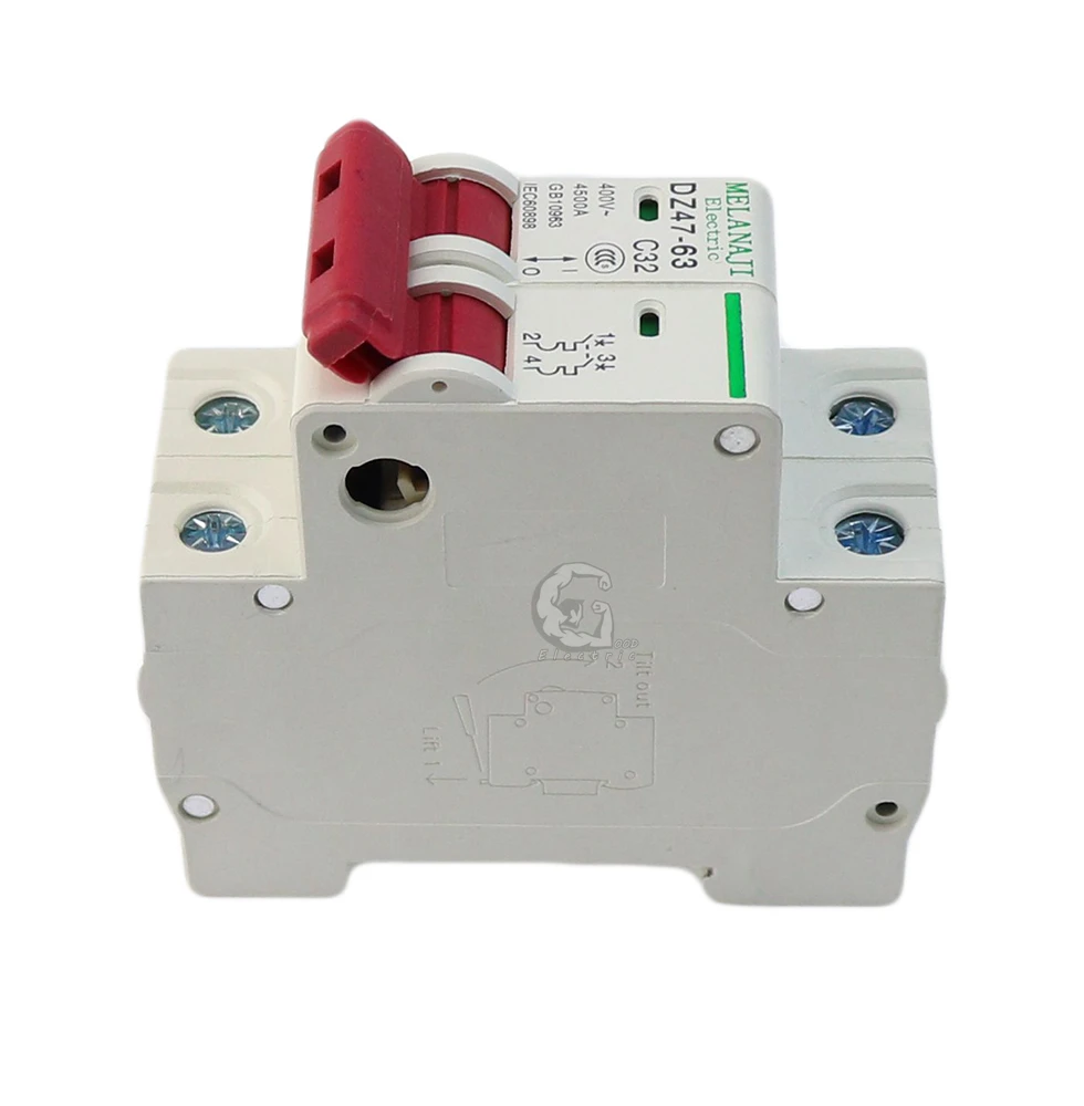 Фото DZ47-63 AC 2P 6A 10A 16A 20A 25A 32A 40A 50A 63A Новый выключатель с красной ручкой Обустройство дома DZ47-63 AC 2P 6A 10A 16A 20A 25A 32A 40A 50A 63A Новый выключатель с красной ручкой Обустройство дома