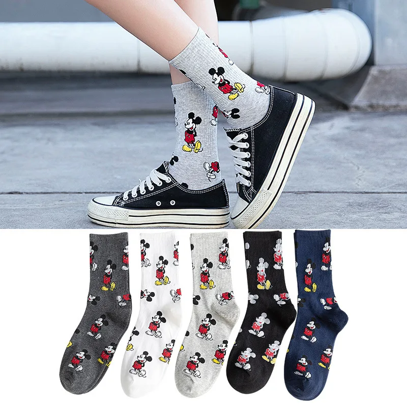 Носки женские осенние дышащие с рисунком Микки Мауса | Игрушки и хобби