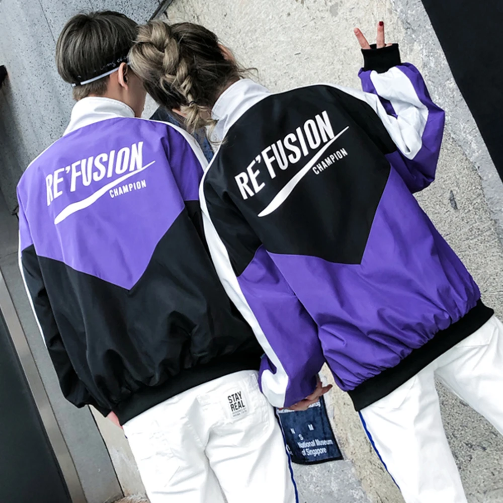 

2019 Youth Thin Preppy Personality Couple Jacket Coat Fashion Outwear Streetwear Man Coat Jacket