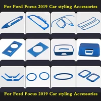 for ford focus mk4 2019 2020 stainless interior window lift switch door inner handle bowl headlights switch steering wheel trim