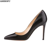 ashiofu handmade womens 100mm high heel pumps disgalley party office slip on shoes pointy evening club fashion court shoes kl031