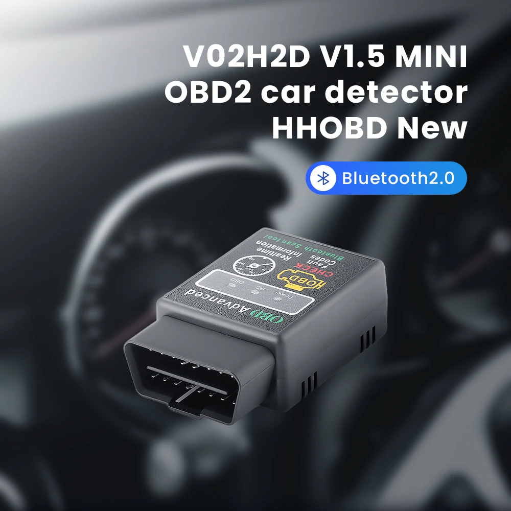 

Автомобильный сканер OBD 2 ELM327 V1.5 Bluetooth 2,0 HH OBDII 25K80