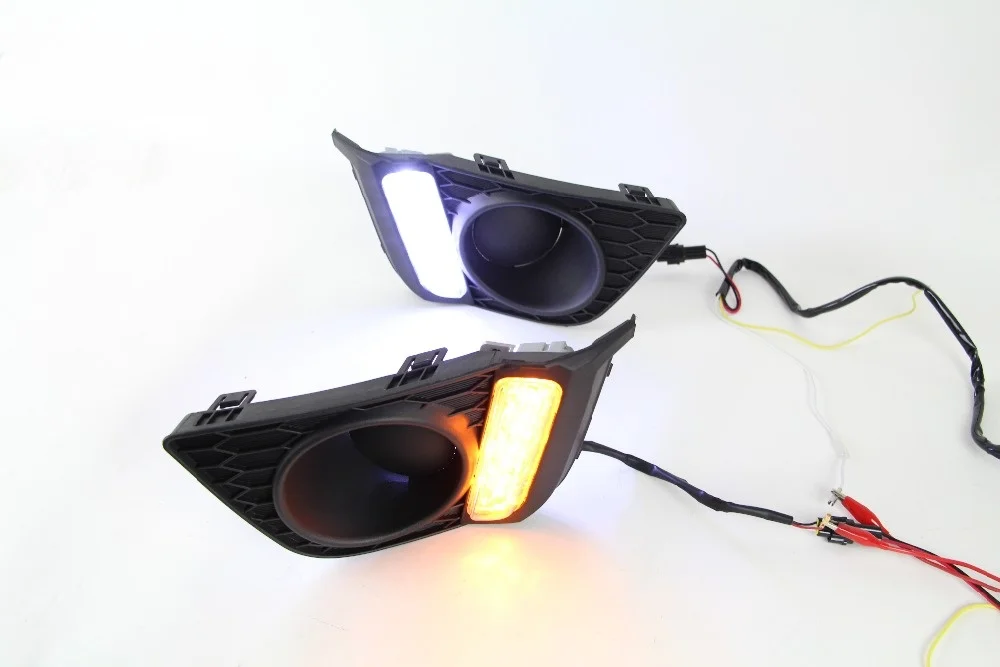 

Eosuns Led Daytime Running Light Drl for Honda Fit 2014-2016, for Honda Jazz 2014-2016, Yellow Turn Signal, Wireless Switch