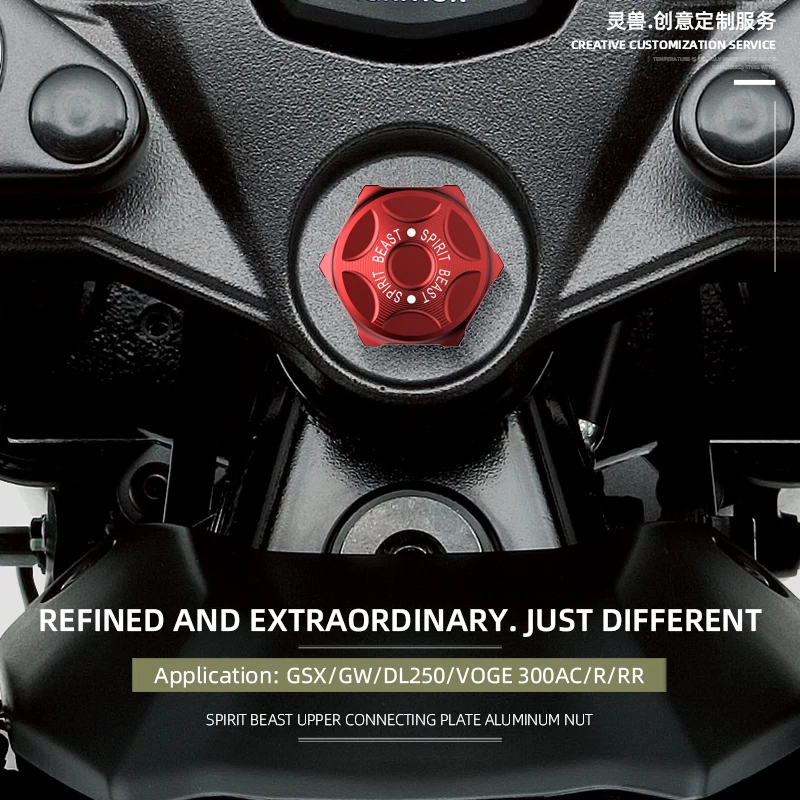 

SPIRIT BEAST Motorcycle Front fork Upper Top Triple Clamp Screw cap For Suzuki GSX 250R GW250 DL250 For VOGE 300AC 300R 300RR
