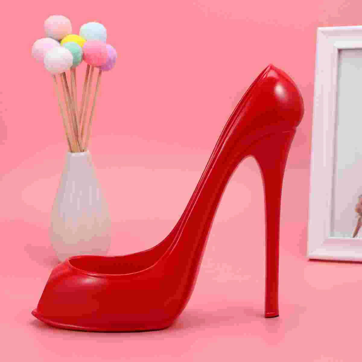 

Держатель для бутылки на высоком каблуке, стойка для украшения дома, поделки (красный)