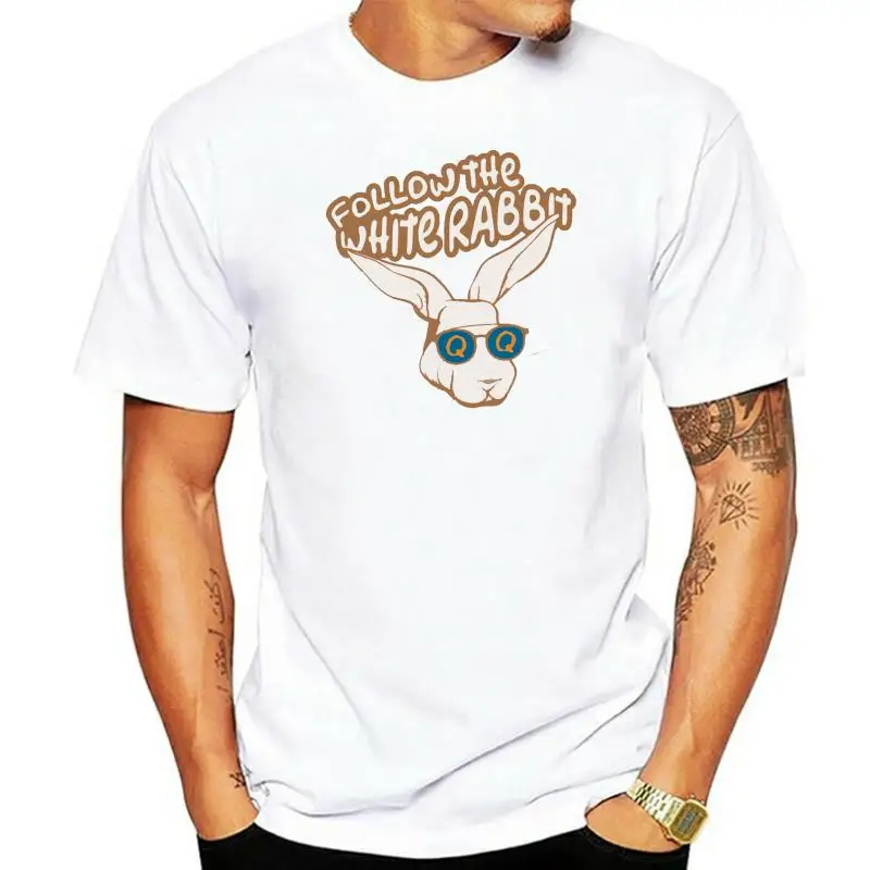

Follow The White Rabbit. unisex men women t shirt