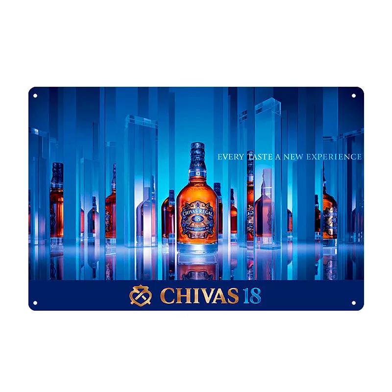 Chivas Regal табличка пивная винтажная металлическая жестяная вывеска наклейки на стену для бара, паба, клуба, украшение для дома, Настенный декор, виски, художественный плакат, тарелки - Цвет: 9