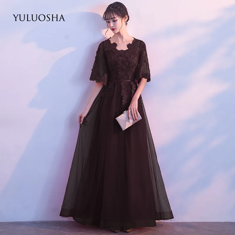 YULUOSHA размера плюс длинные вечерние платья женское вечернее платье в несколько
